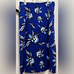 DVF Diane Von Furstenberg Ciele Blue Floral Pencil Skirt